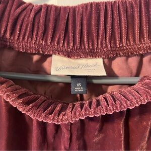 Universal Thread Velvet Skirt in Deep Red NWOT